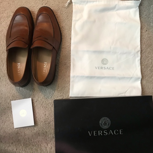 Versace Other - Versace leather penny loafers